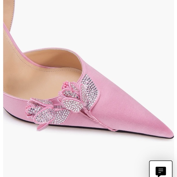 Mach & Mach wonder tulip pointed toe slingback pumps - pink - 37.5 - Picture 4 of 5